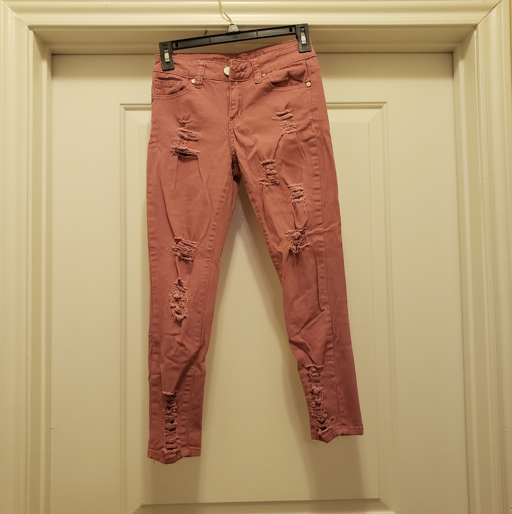 Distressed jeans